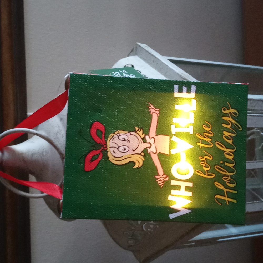 Cindy Lou Whoo Light Up Canvas Ornament